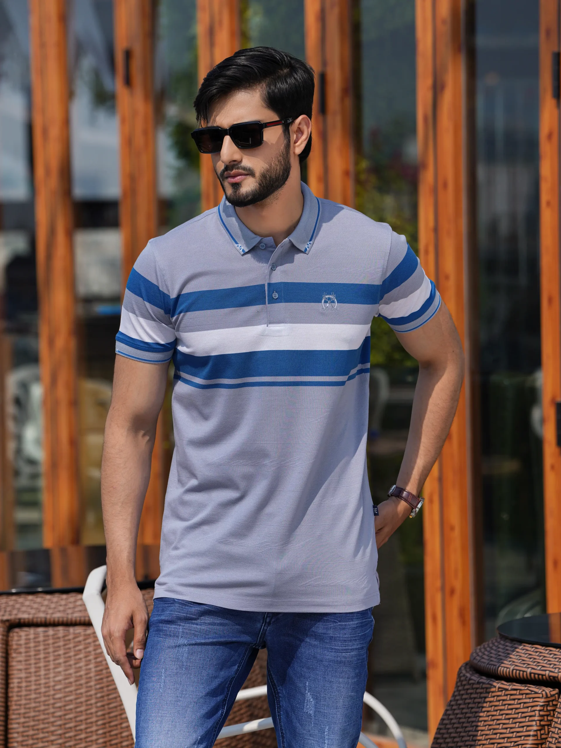 Stripe Polo T-Shirt | Easy Fashion Ltd.