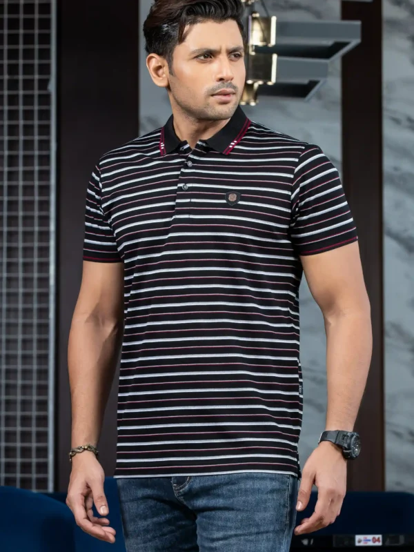 Stripe Polo T-Shirt