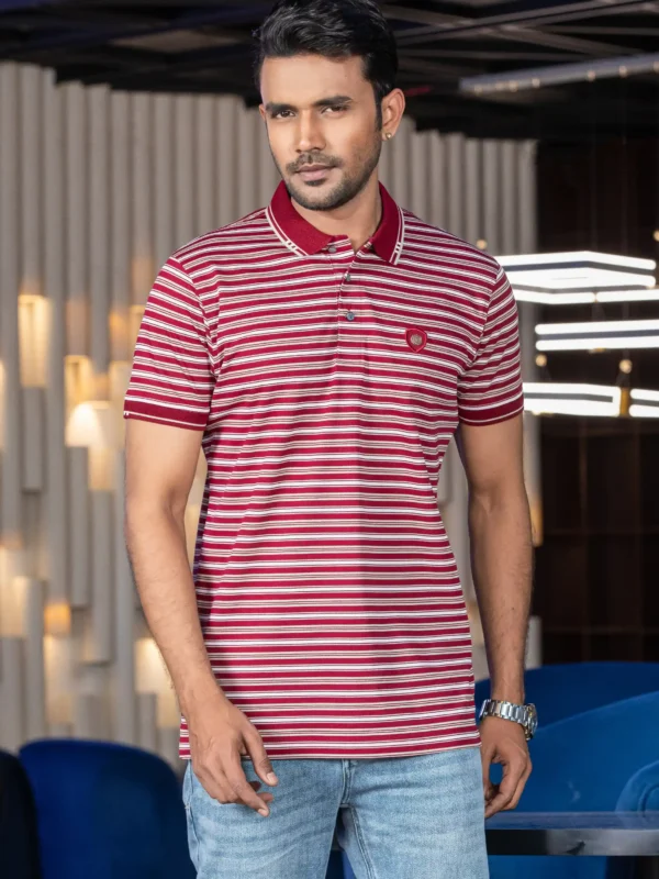 Stripe Polo T-Shirt