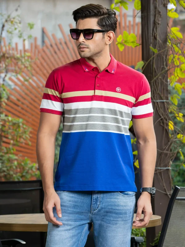 Stripe Polo T-Shirt