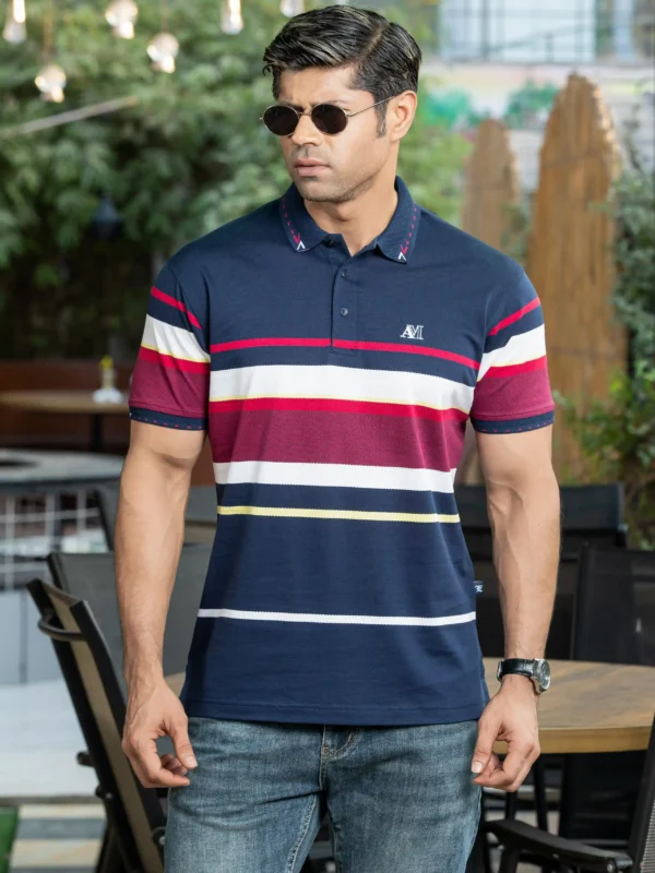 Stripe Polo T-Shirt