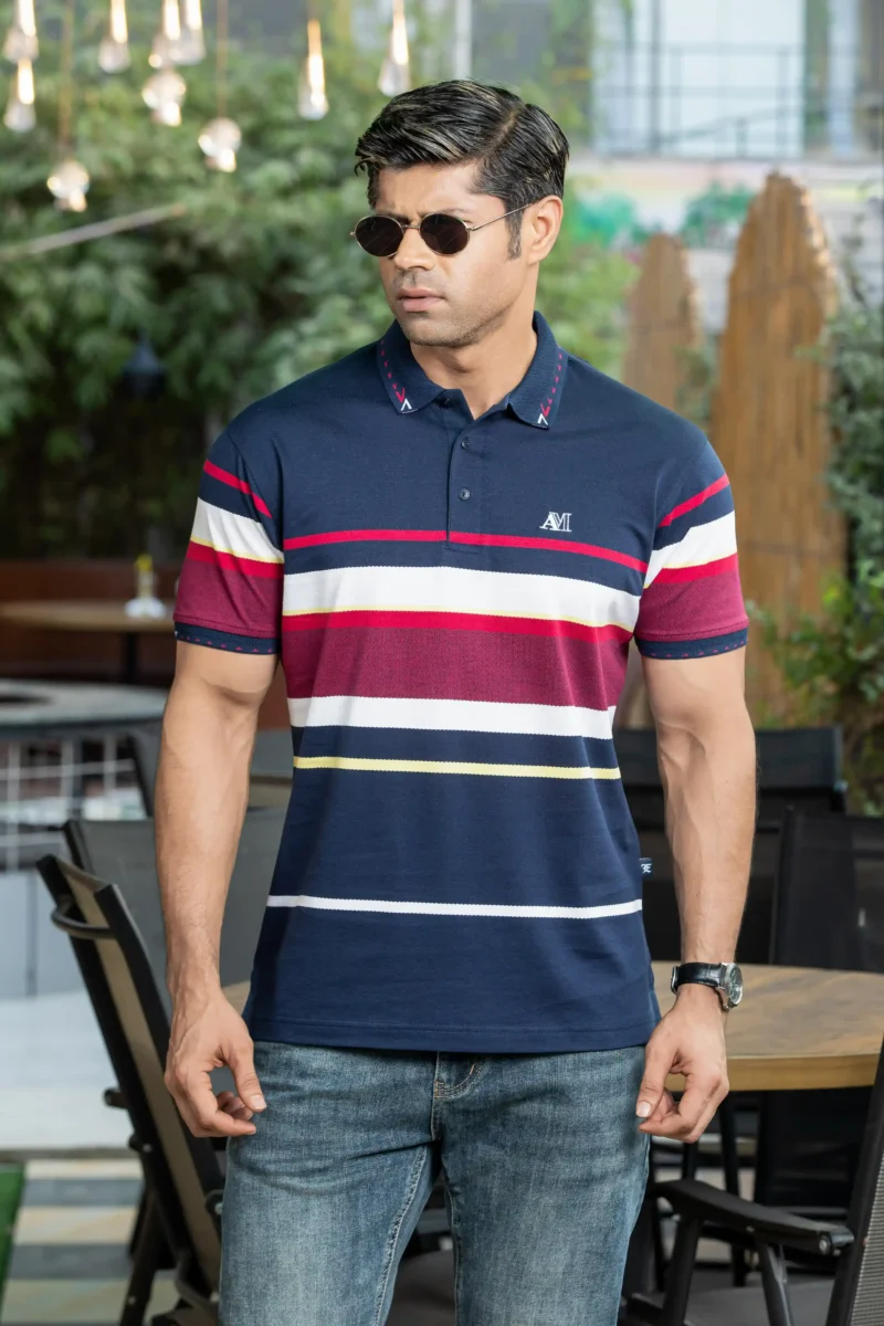 Stripe Polo T-Shirt