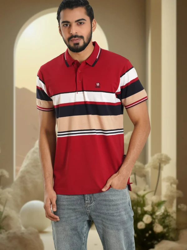 Stripe Polo T-Shirt