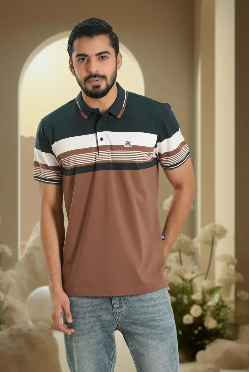 Stripe Polo T-Shirt