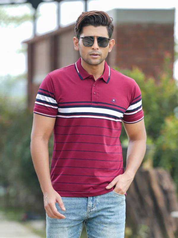 Stripe Polo T-Shirt