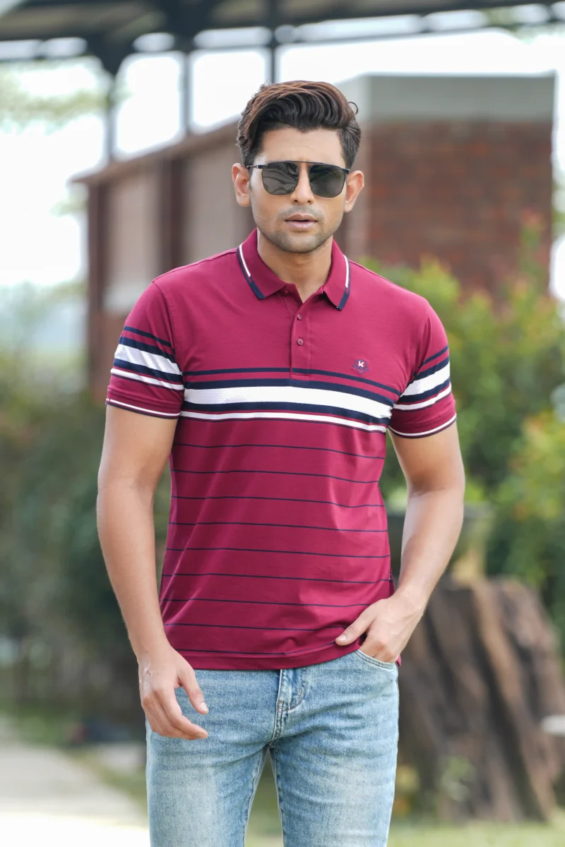 Stripe Polo T-Shirt