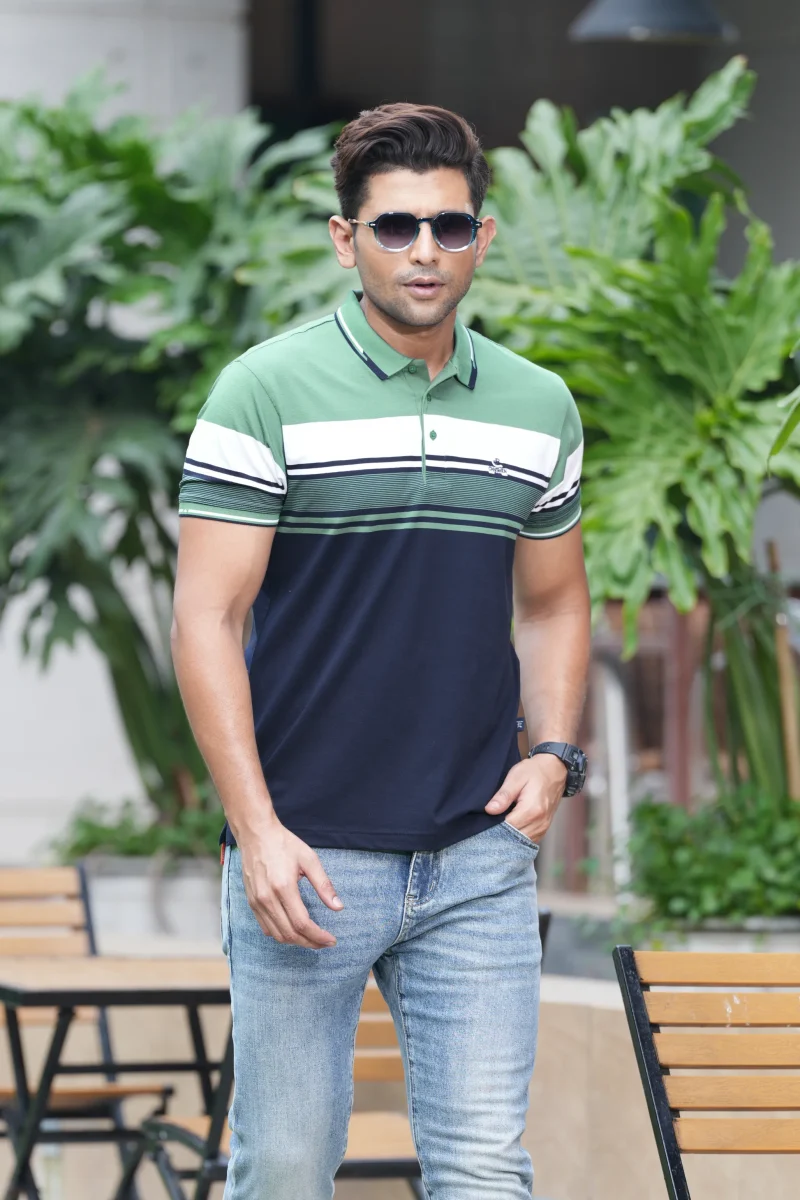 Stripe Polo T-Shirt