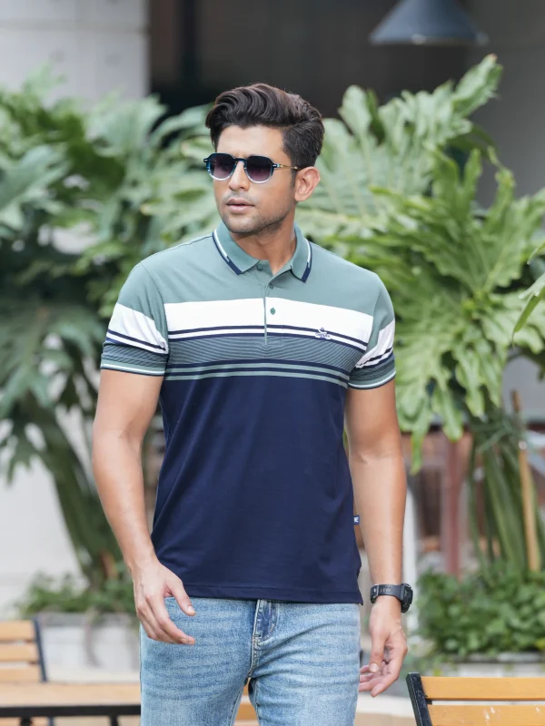 Stripe Polo T-Shirt