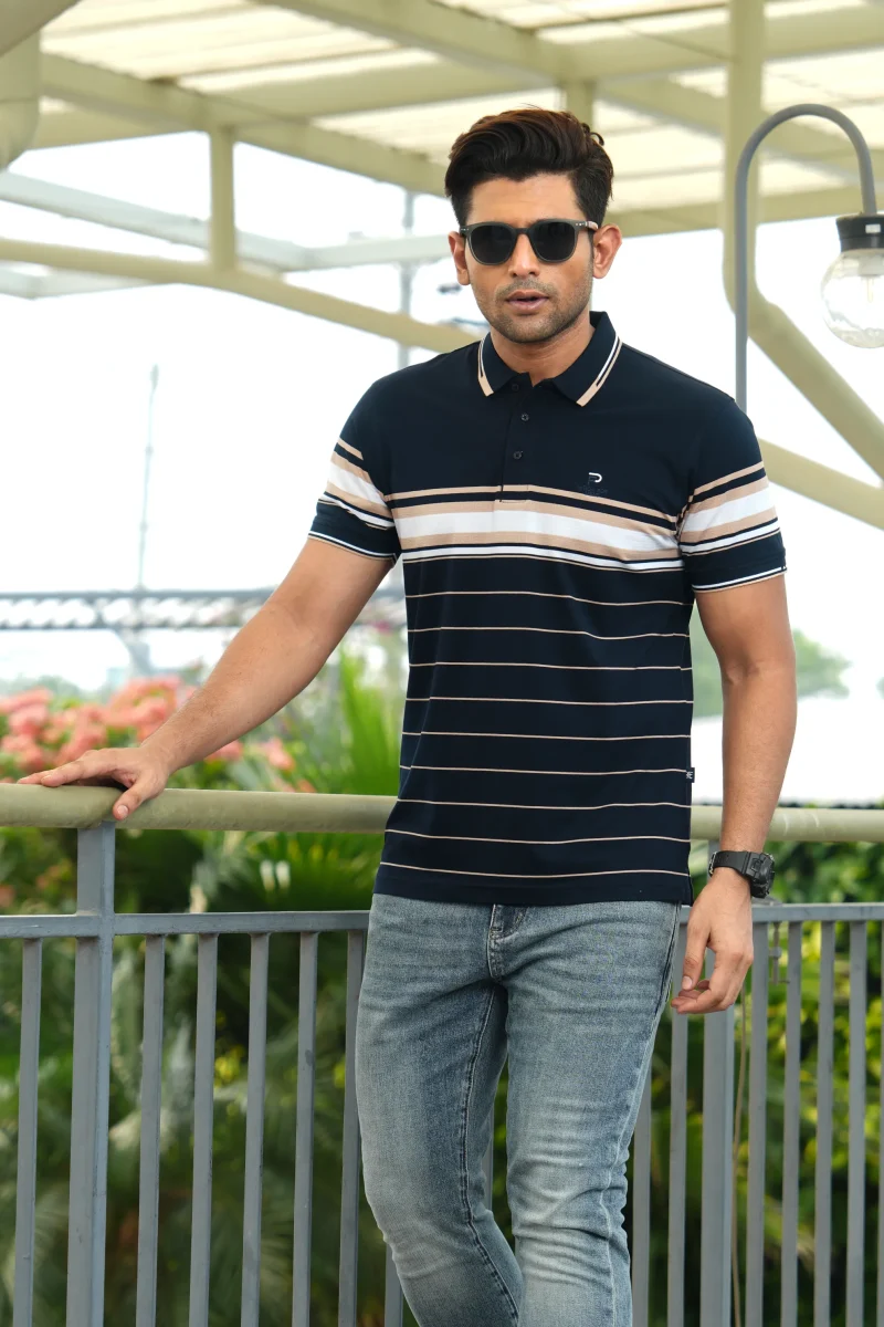 Stripe Polo T-Shirt