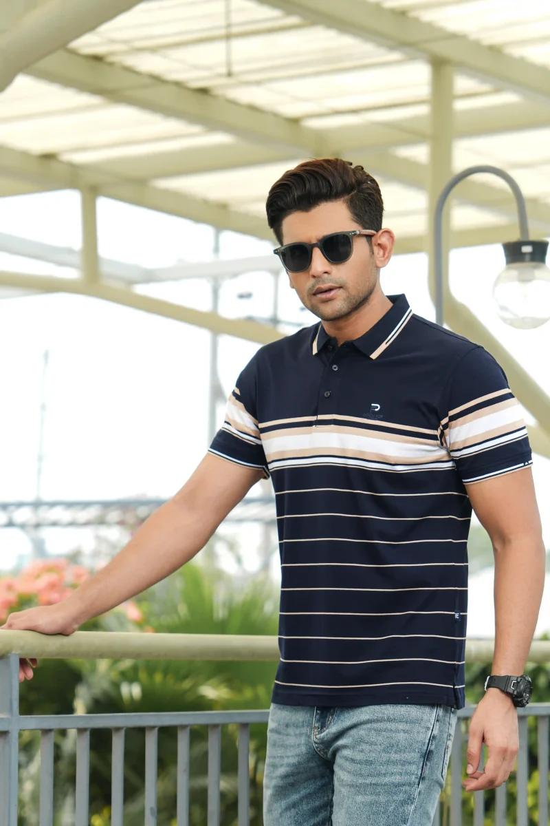 Stripe Polo T-Shirt