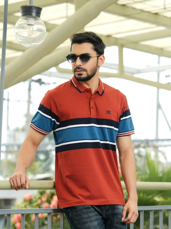 Stripe Polo T-Shirt