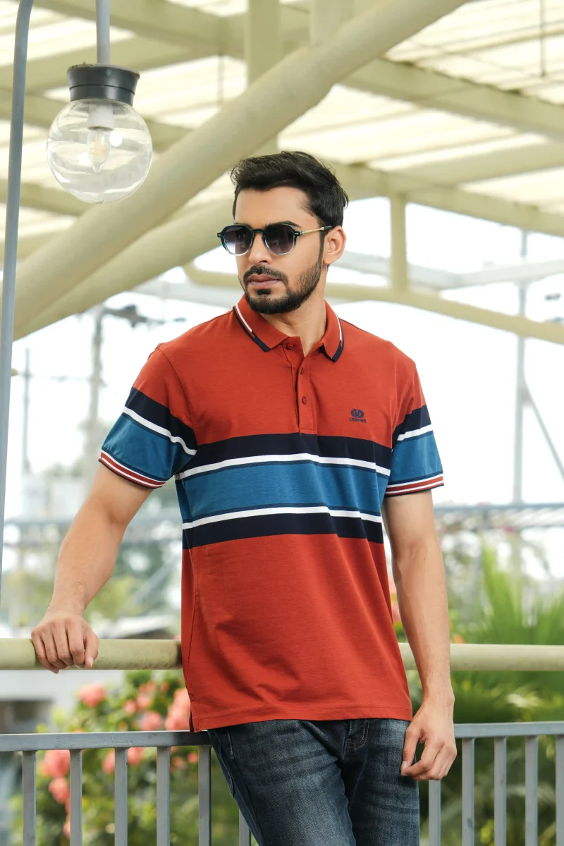 Stripe Polo T-Shirt