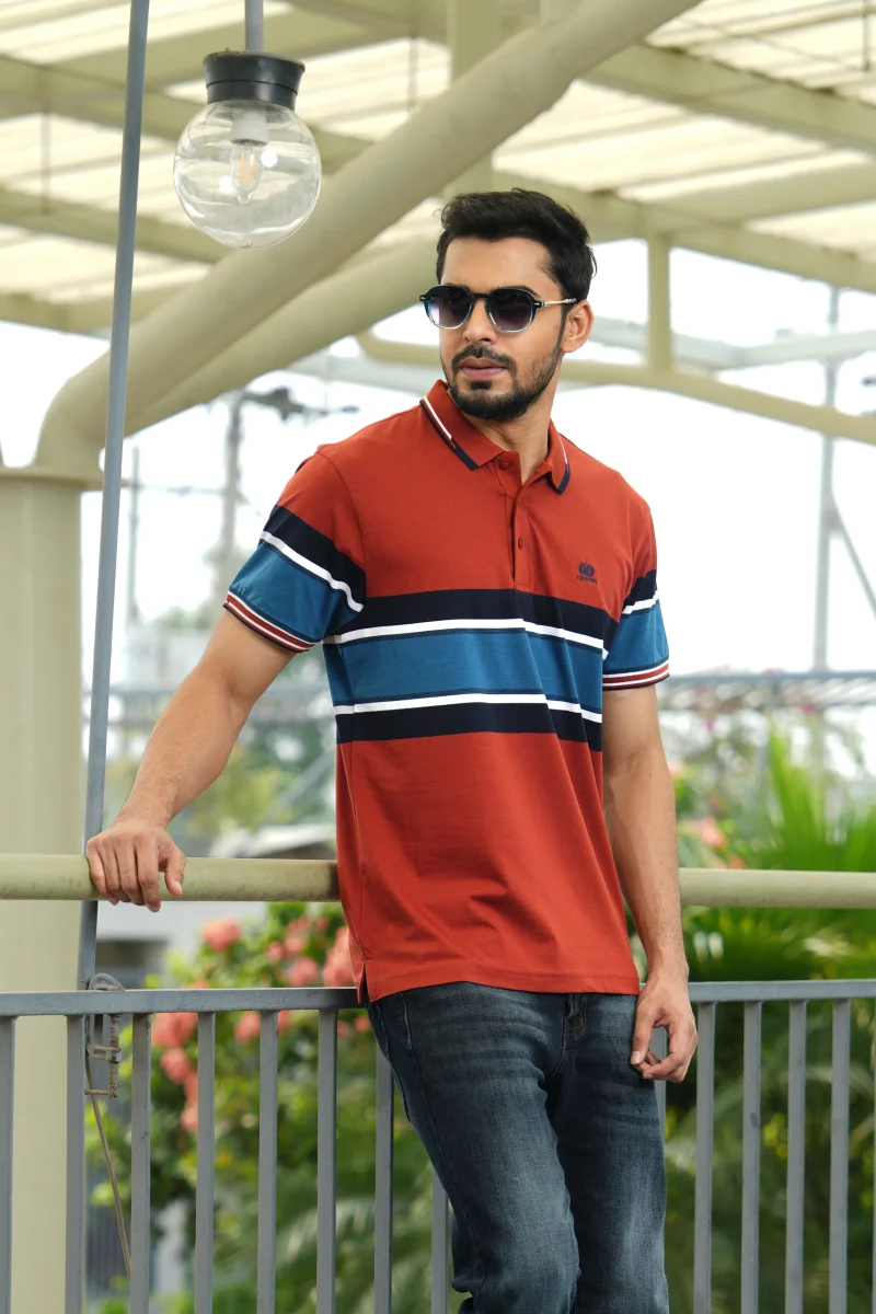 Stripe Polo T-Shirt