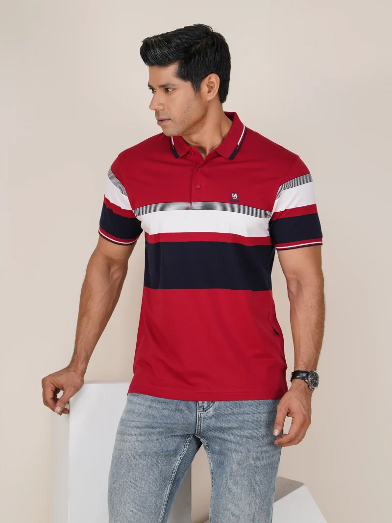 Stripe Polo T-Shirt