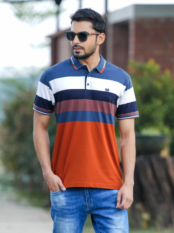 Stripe Polo T-Shirt