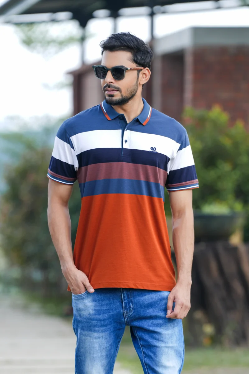 Stripe Polo T-Shirt