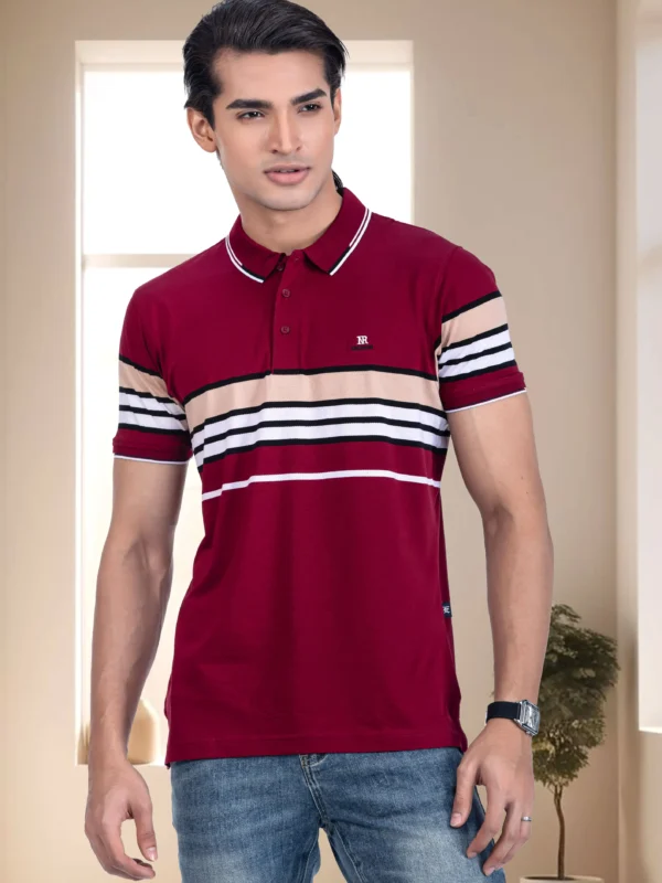 Stripe Polo T-Shirt