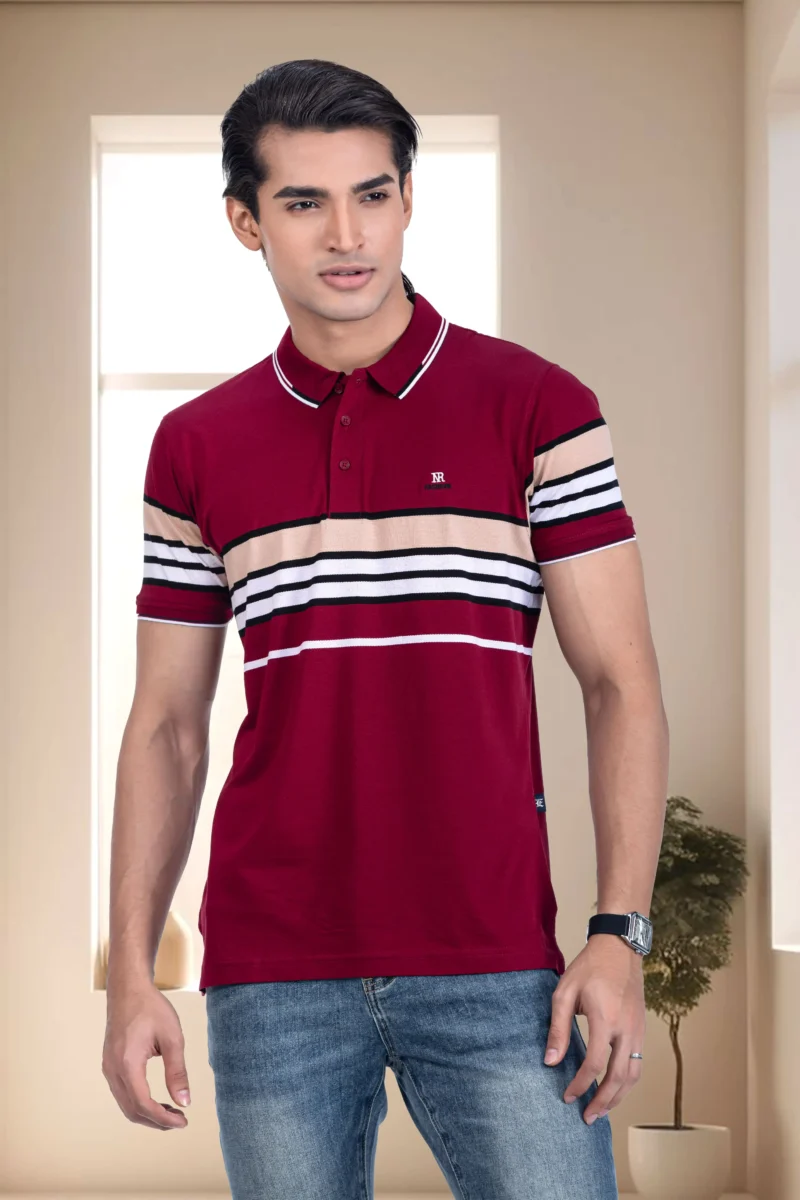 Stripe Polo T-Shirt