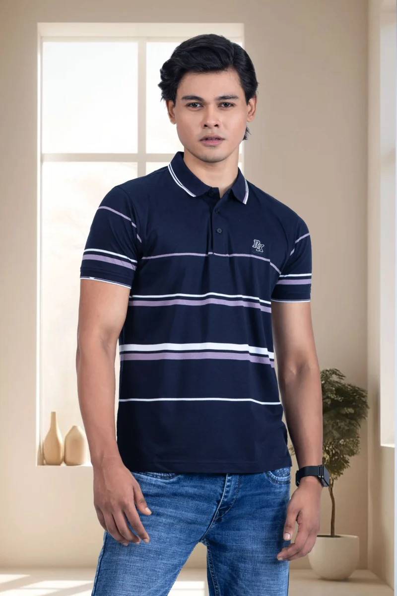 Stripe Polo T-Shirt