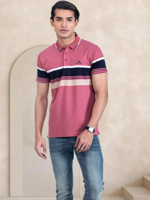 Stripe Polo T-Shirt