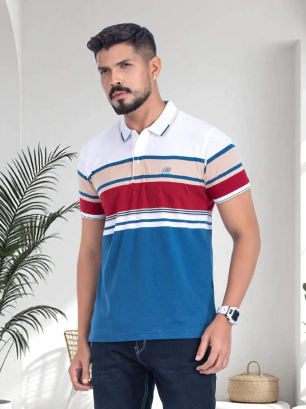 Stripe Polo T-Shirt
