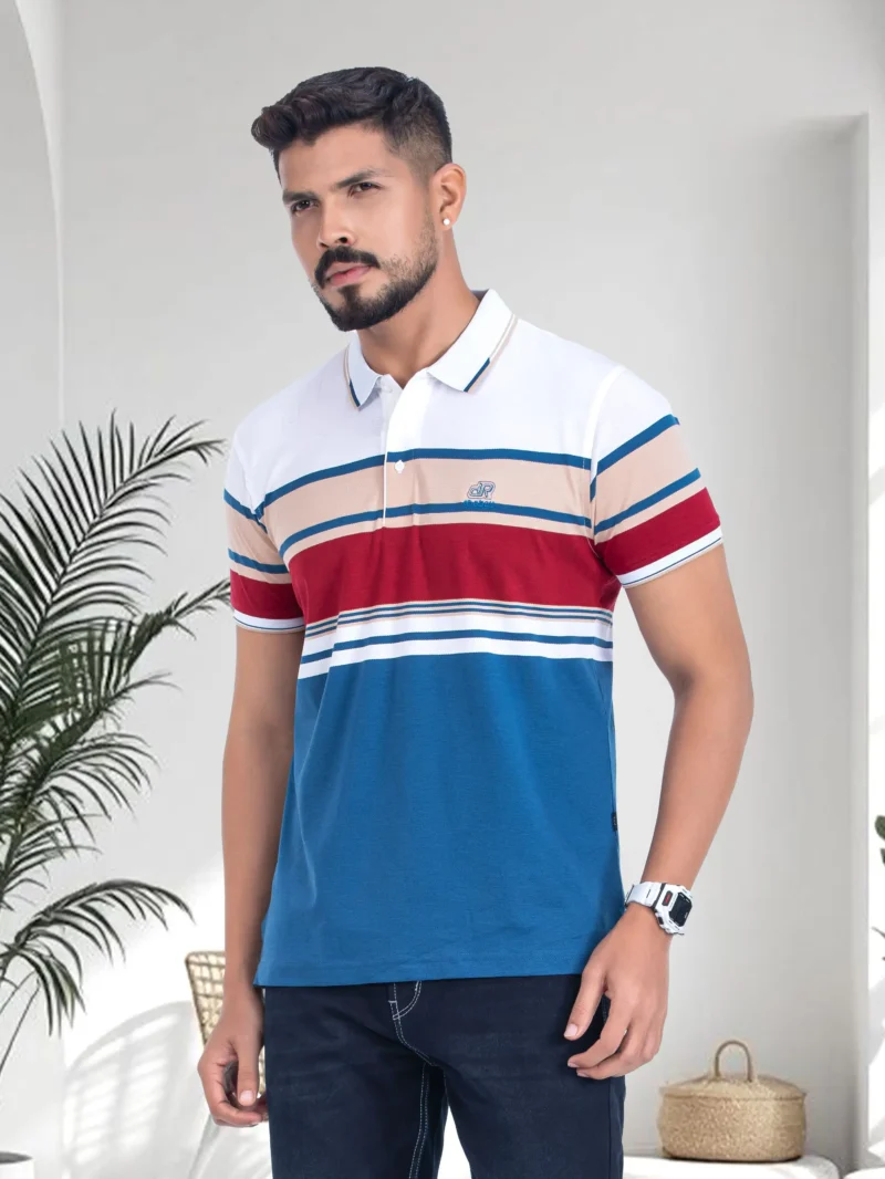Stripe Polo T-Shirt
