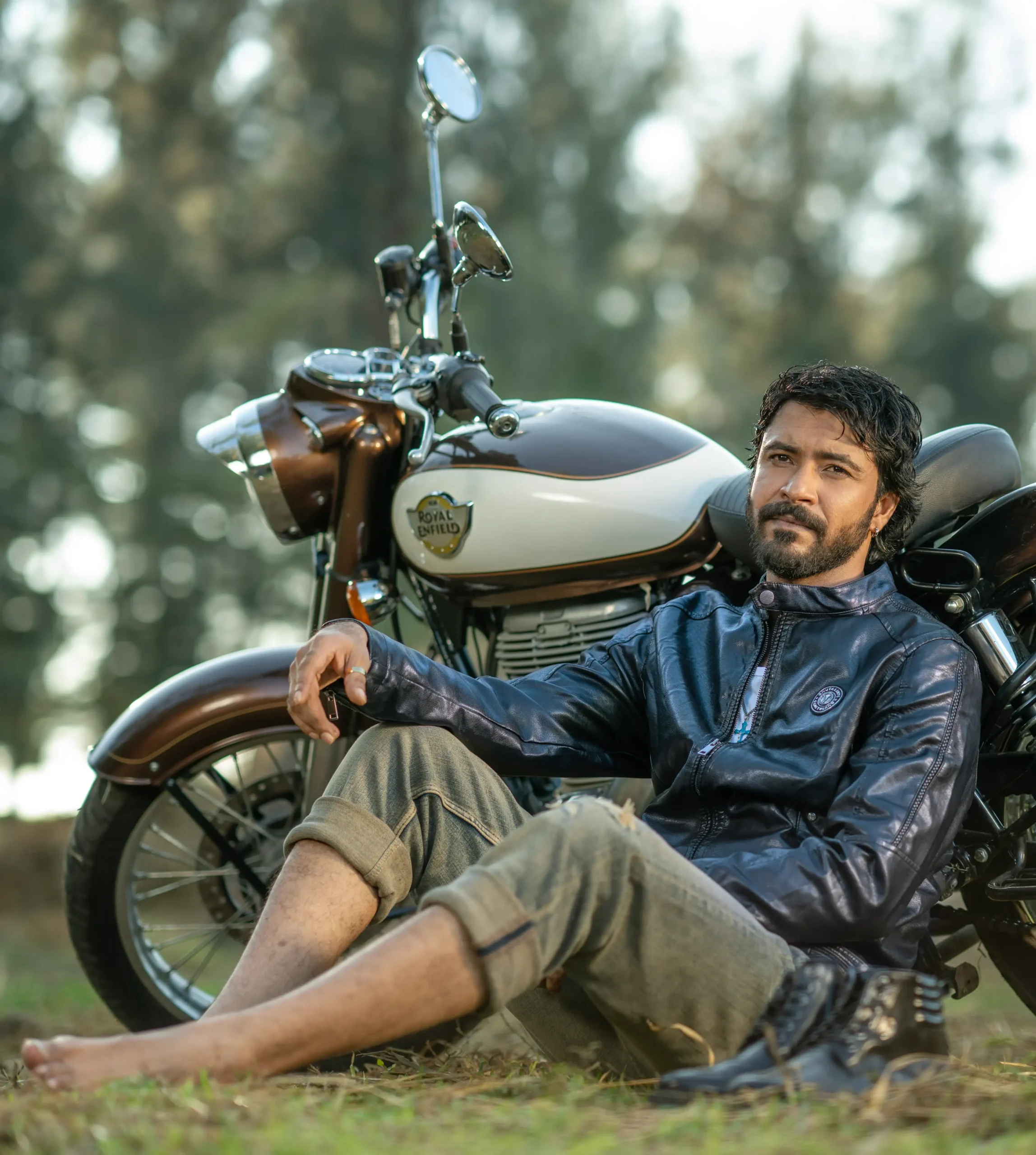 Leather Jacket (Blue)