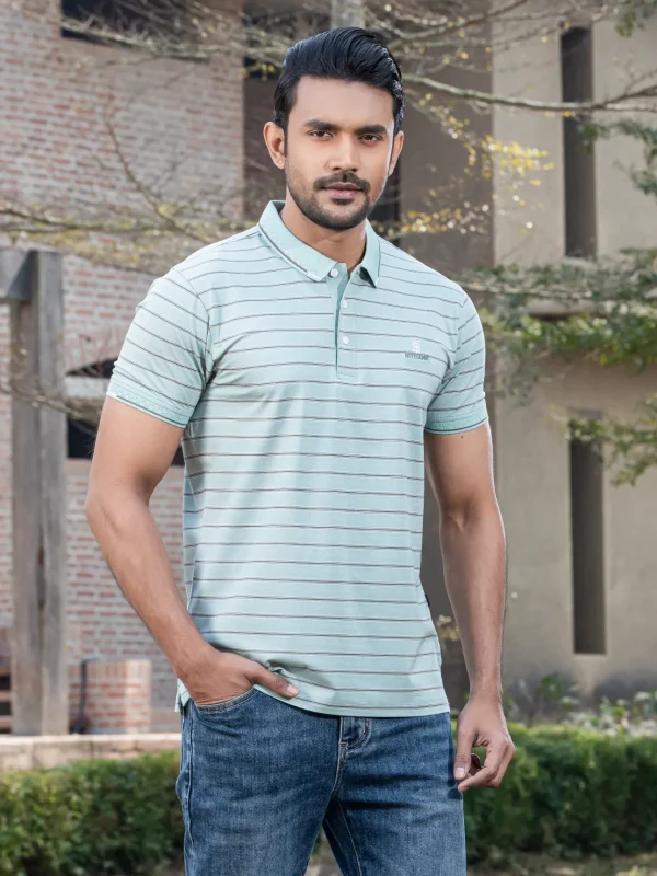 Stripe Polo T-Shirt
