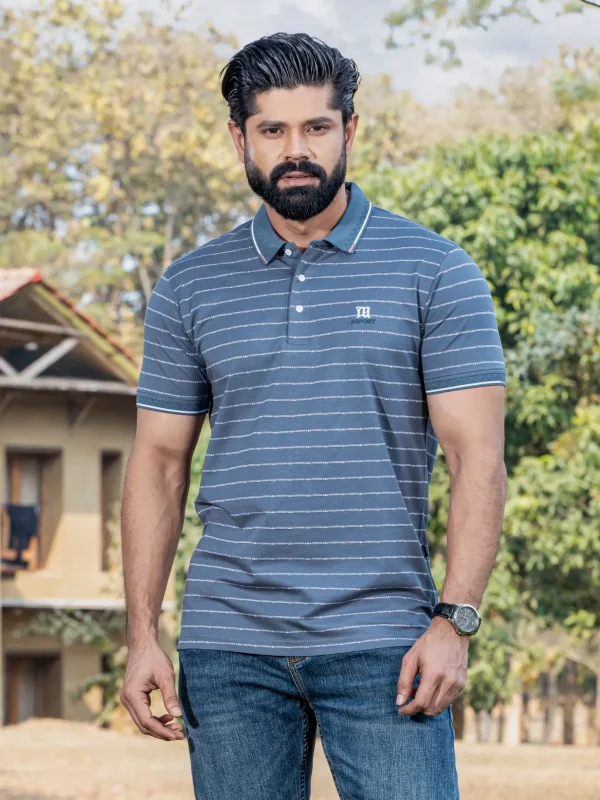 Stripe Polo T-Shirt