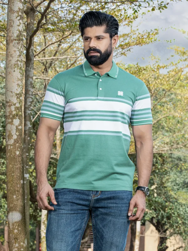 Stripe Polo T-Shirt