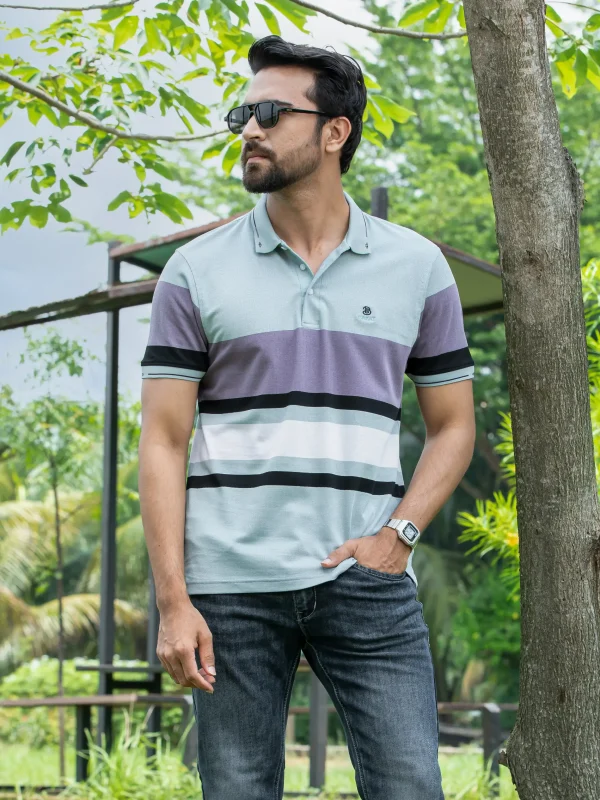Stripe Polo T-Shirt
