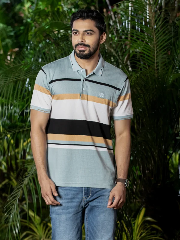 Stripe Polo T-Shirt