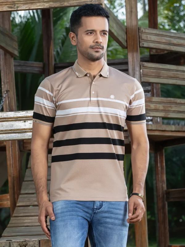 Stripe Polo T-Shirt