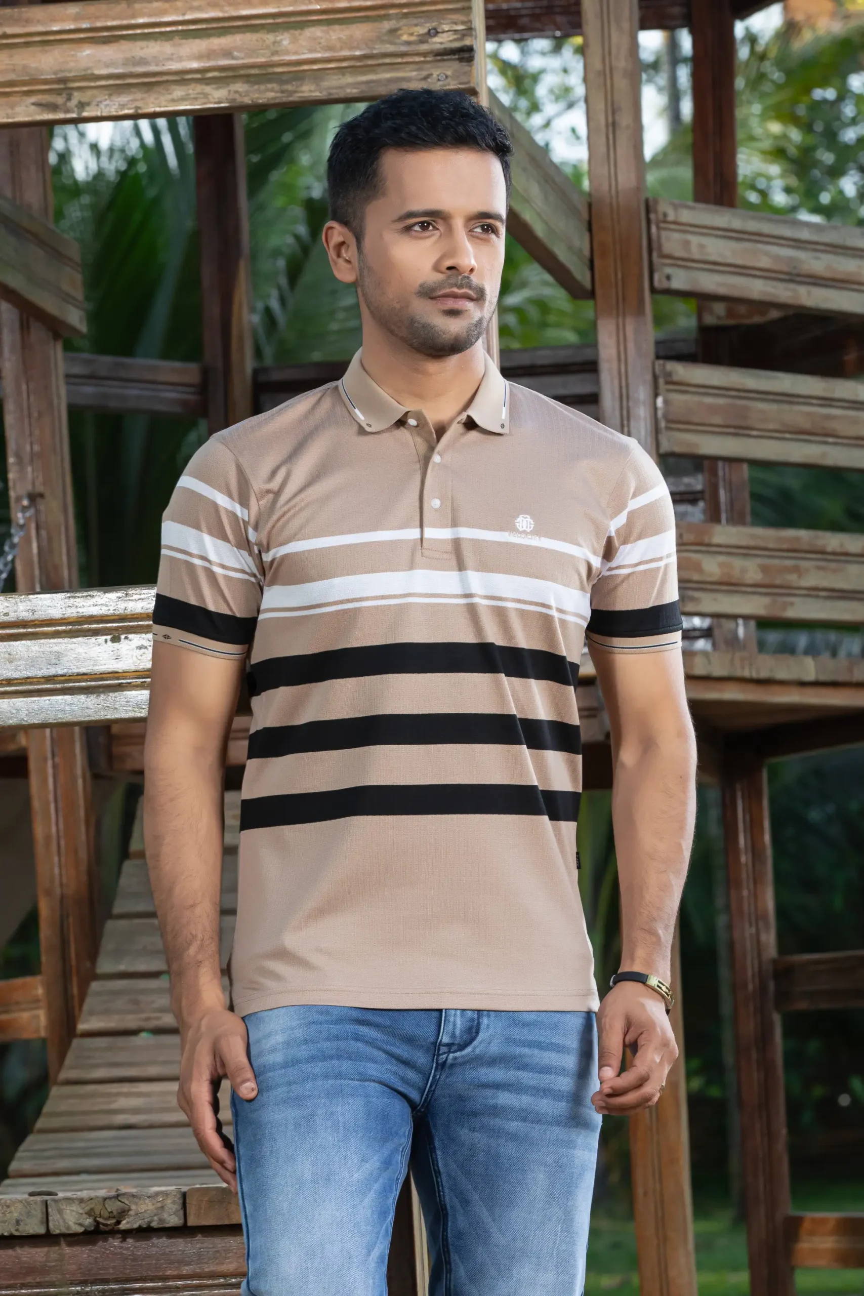 Stripe Polo T-Shirt