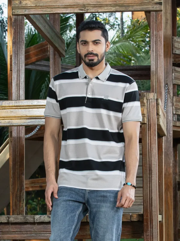 Stripe Polo T-Shirt