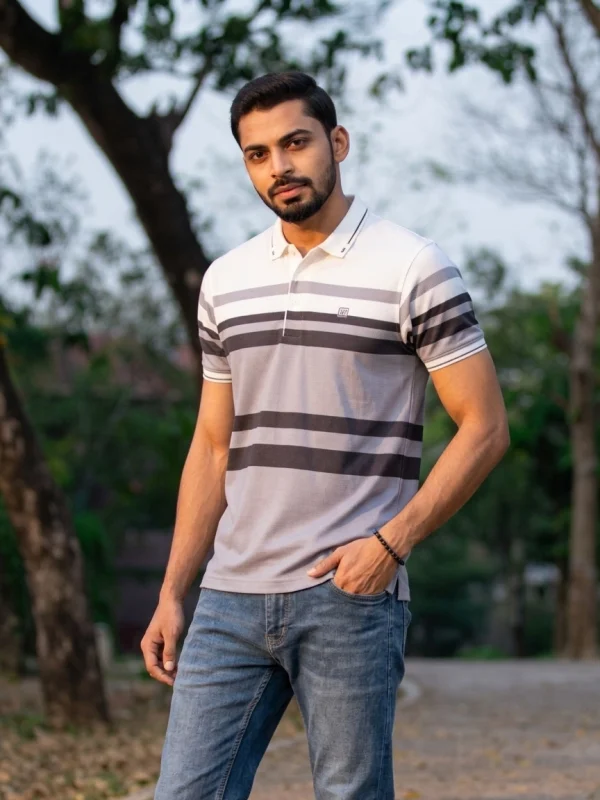 Stripe Polo T-Shirt