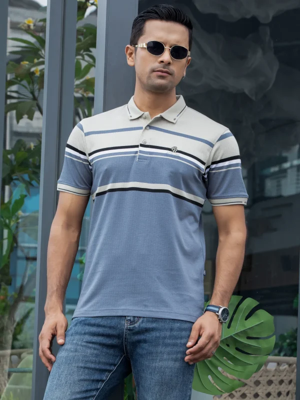Stripe Polo T-Shirt