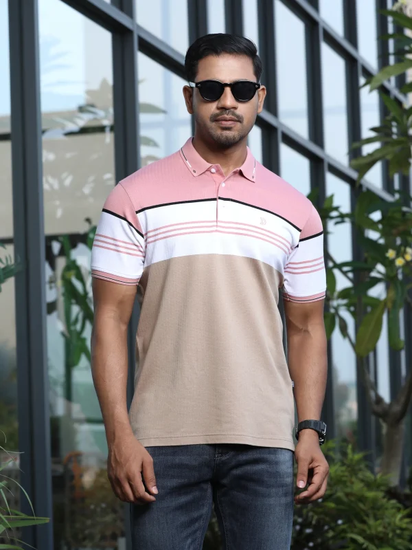 Stripe Polo T-Shirt