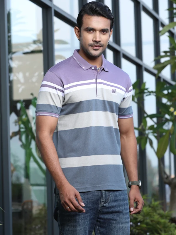 Stripe Polo T-Shirt