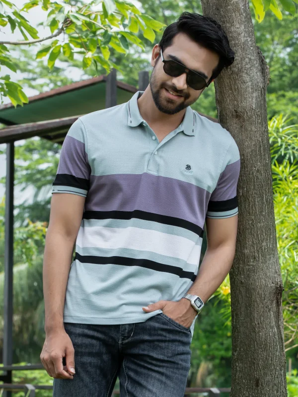 Stripe Polo T-Shirt